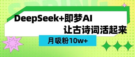 用DeepSeek做AI 古诗词视频,涨粉 10W+(保姆级教程)-AI网创项目超市