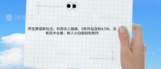 AI养生赛道新玩法,10条作品涨粉5.2W,操作简单,新人小白能轻松制作-AI网创项目超市