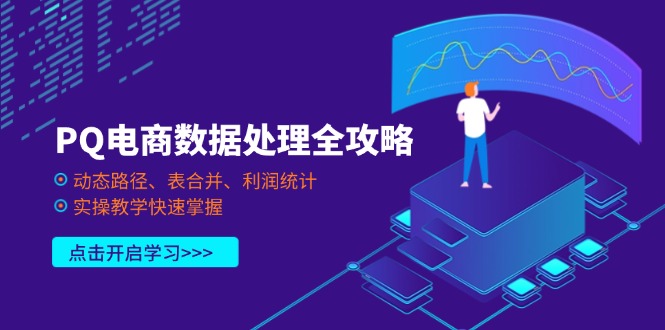 (14240期)PQ电商数据处理全攻略,动态路径、表合并、利润统计,实操教学快速掌握-AI网创项目超市