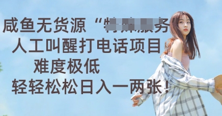 咸鱼无货源人工叫醒打电话项目，难度极低， 轻轻松松日入一两张-AI网创项目超市