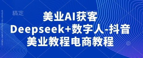 美业AI获客Deepseek+数字人-抖音美业教程电商教程-AI网创项目超市