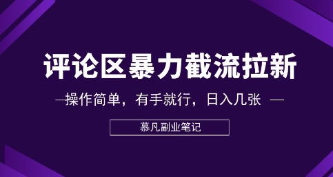 评论区暴力截流拉新:捡钱项目,操作简单,有手就行,日入几张-AI网创项目超市