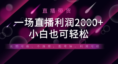 半无人直播带货,一场利润数张,适合所有平台玩法,小白也可轻松-AI网创项目超市