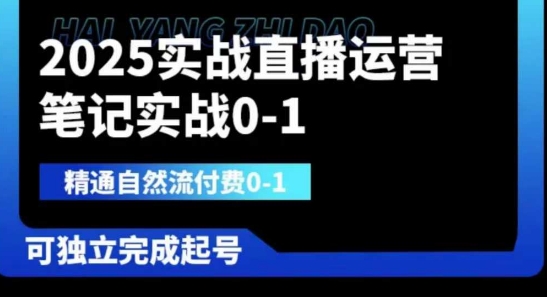 2025实战直播运营0-1,精通自然流付费0-1,可独立完成起号-AI网创项目超市