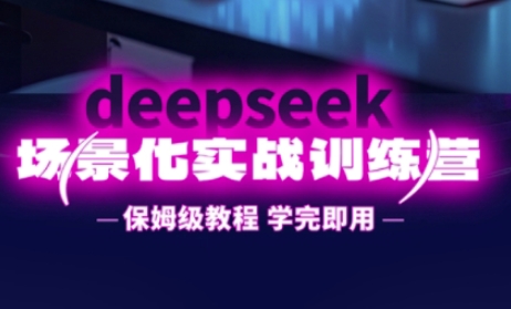 DeepSeek场景化实战训练营,保姆级教程,学完即用,手把手教你用DeepSeek提升效率-AI网创项目超市